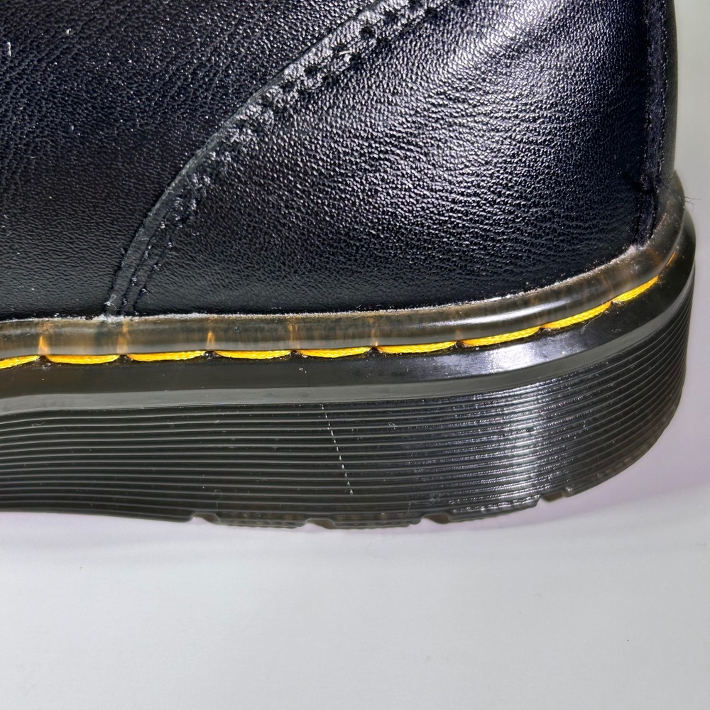 Dr. Martens Zavala Black Leather Combat Boots Gold Eyelets Womens 7 AW004 - Picture 6 of 14